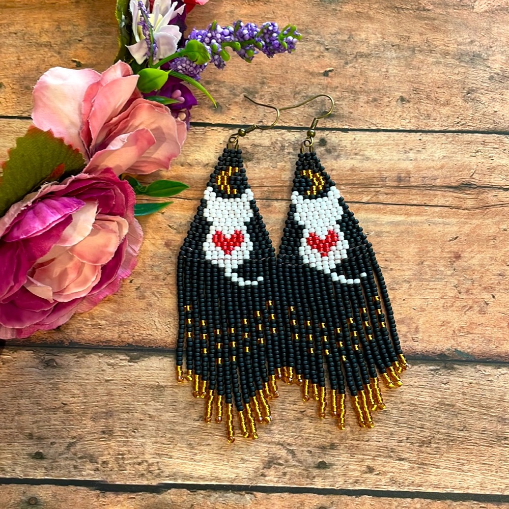 Cat Beaded Earring